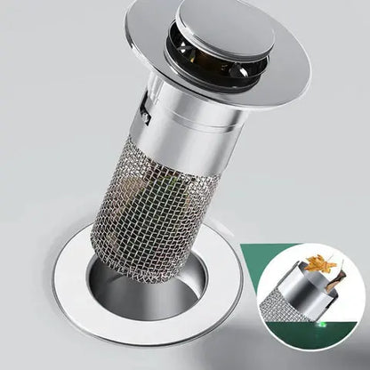 BowLift | Stainless Steel Pop-Up Drain Strainer for Effortless Clog Prevention