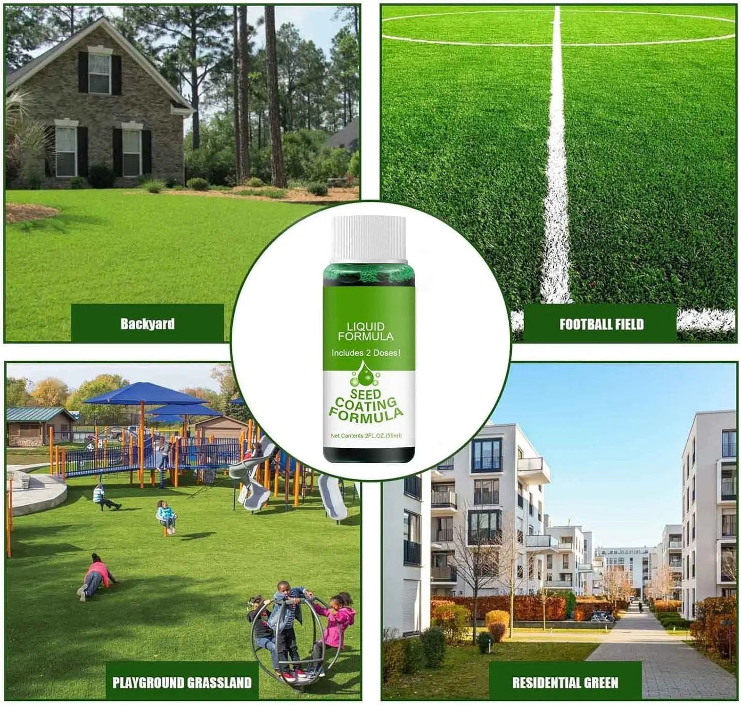 Ready-to-Use Hydroseed Lawn Repair Formula with Up to 40 m² Coverage