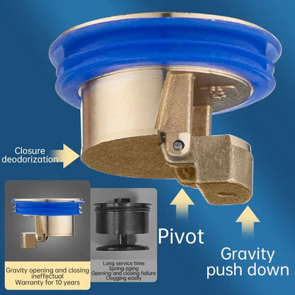 BowLift | Brass drain core – Odor stopper & hair strainer for floor drains