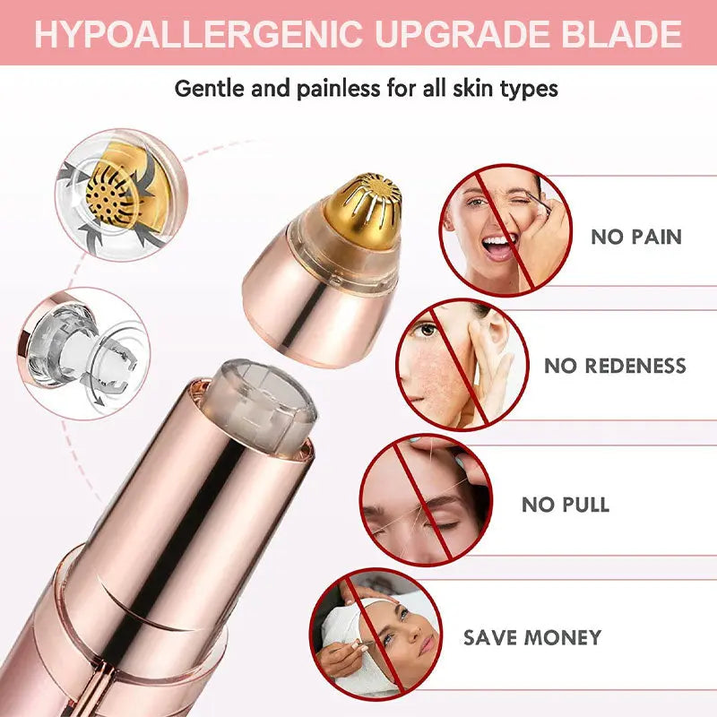 BowLift | Pain-Free Electric Eyebrow Trimmer for Precise Hair Removal