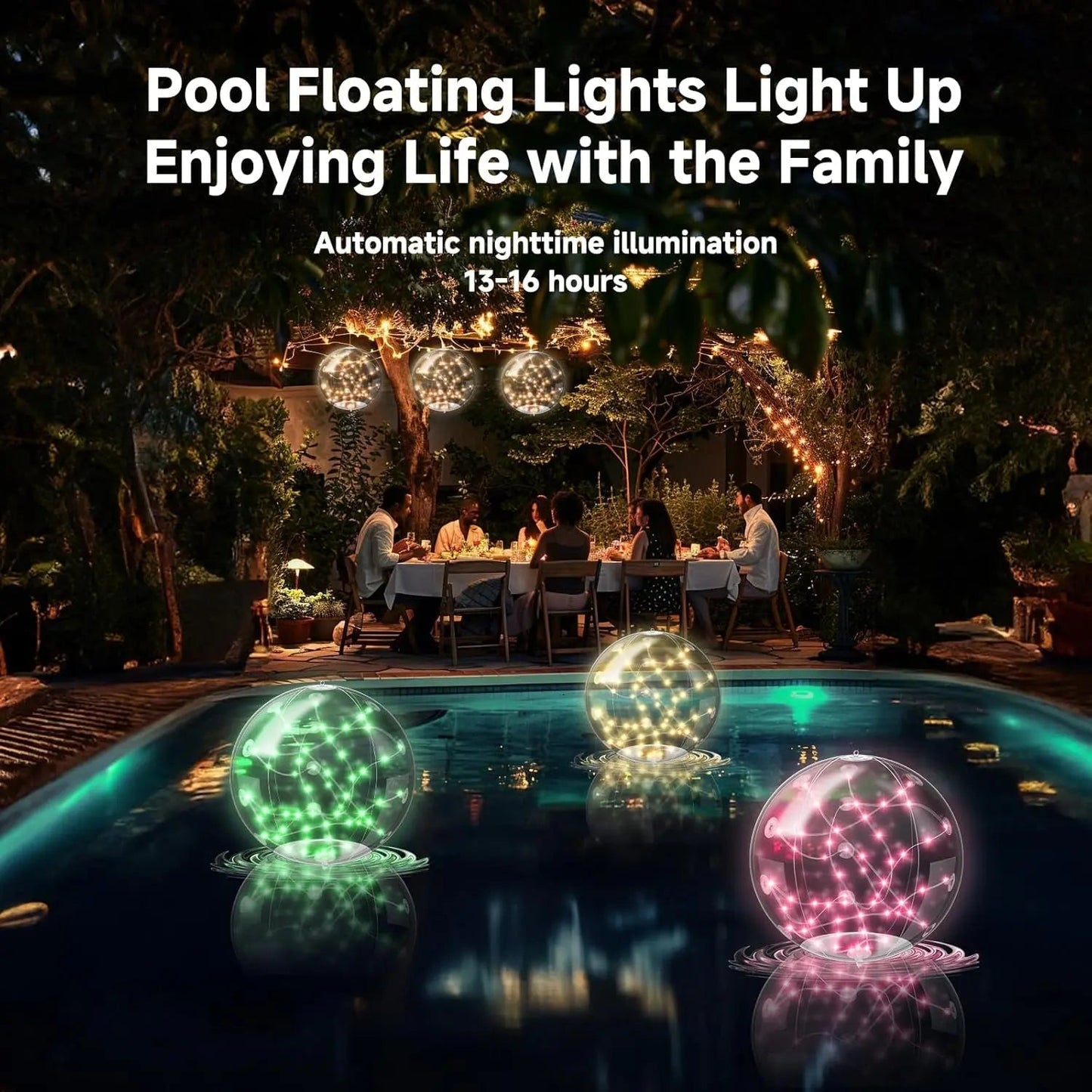 BowLift | Solar Floating Pool Lights – Waterproof & Color Changing
