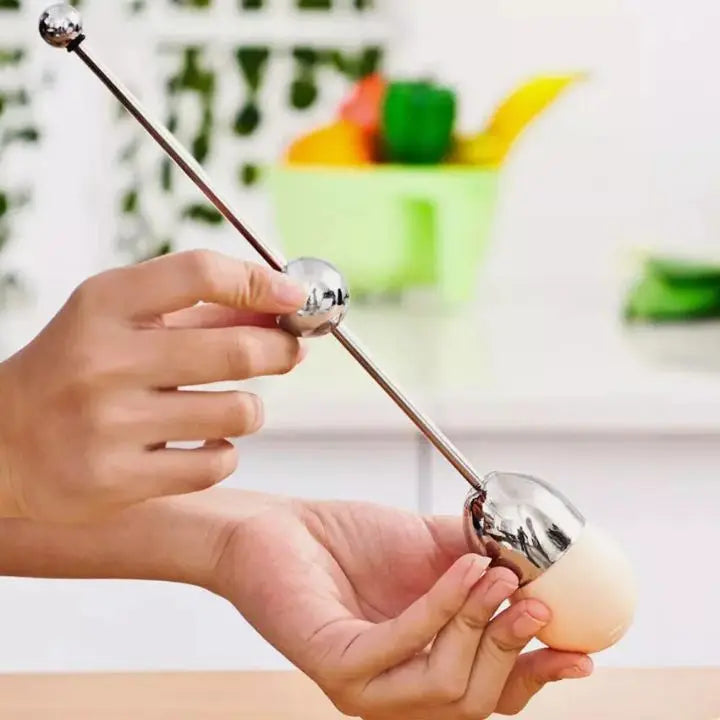 Stainless Steel Egg Opener – Precise Opening with Tapping Effect