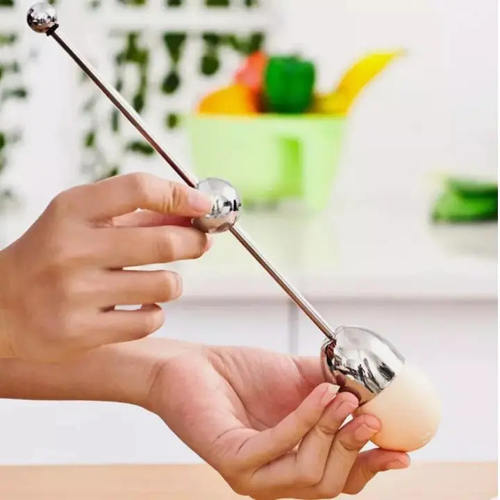 Stainless Steel Egg Opener – Precise Opening with Tapping Effect