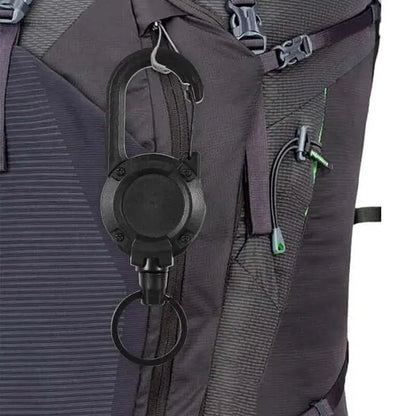 Tactical keychain with retractable cable