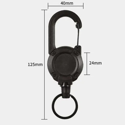 Tactical keychain with retractable cable