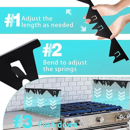 BowLift | Telescopic cover strips made of stainless steel for stove gaps
