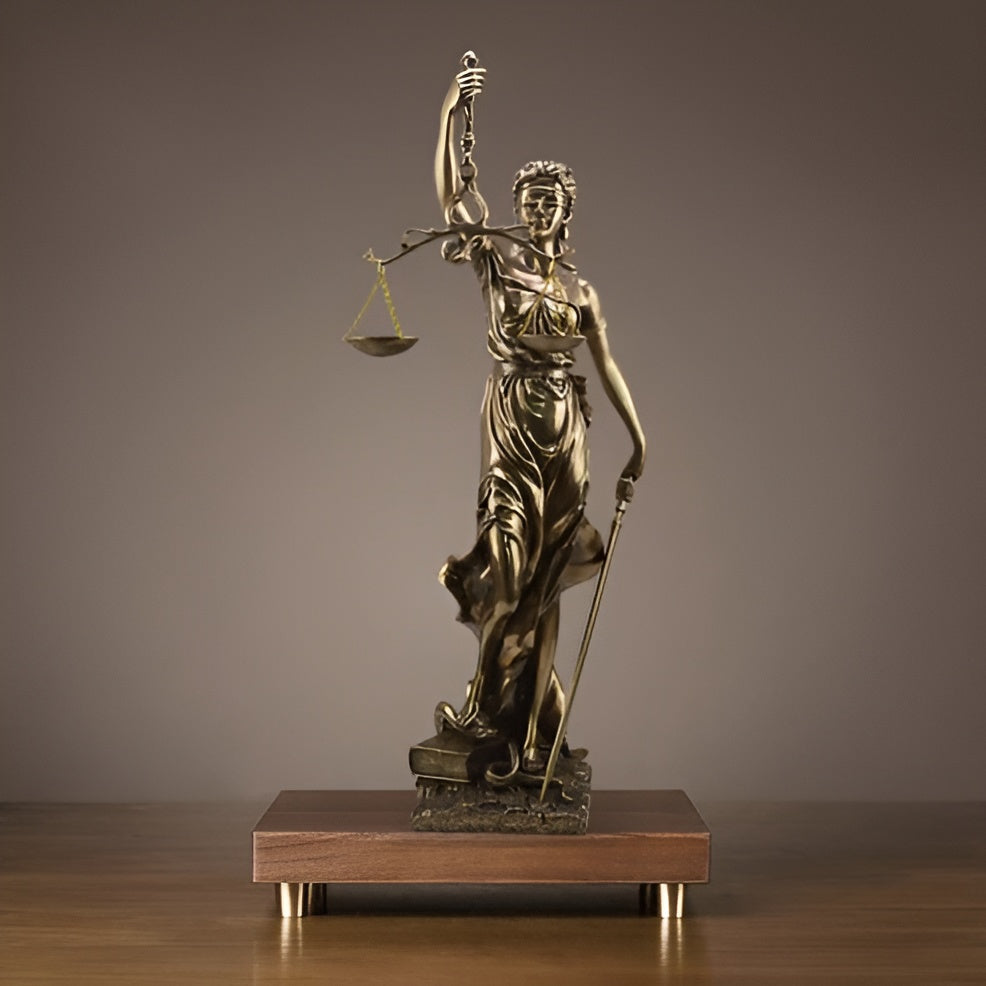Statue of Lady Justice – An Elegant Decorative Sculpture of Justitia