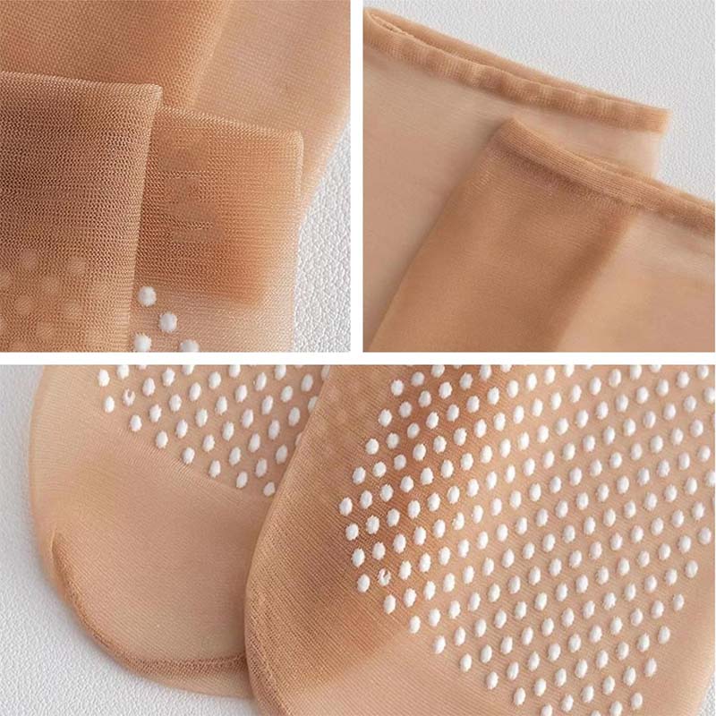 Spring Summer Invisible Non-Slip Crystal Silk Socks | Bowlift
