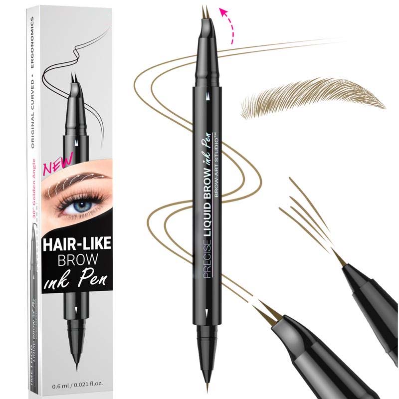 Skanto | 2-in-1 Dual-Ended Eyebrow Pencil with Micro-Fork Tip Applicator and Precision Brush Tip
