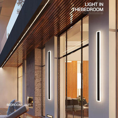 Skanto | Minimalist Extended Rod Shape 1-Light LED Acrylic Outdoor Waterproof Wall Lamp