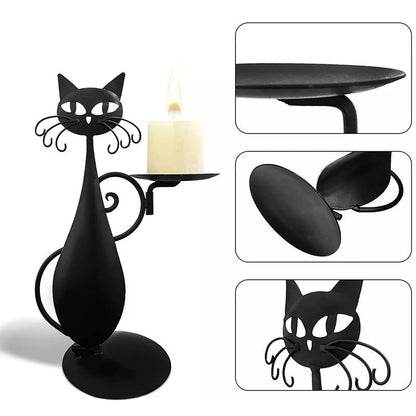 Black Cat Candle Holder | Skanto