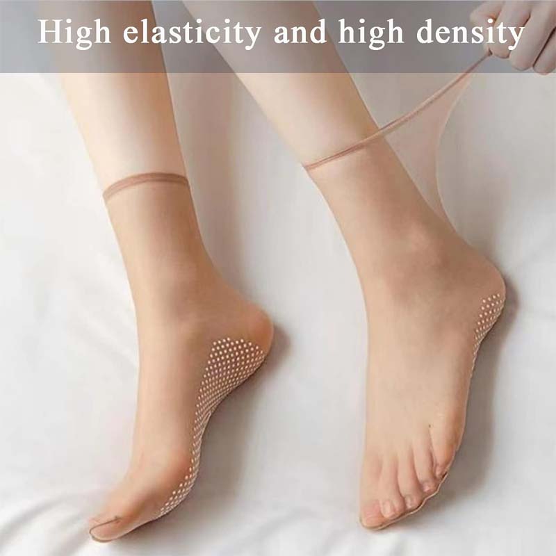 Spring Summer Invisible Non-Slip Crystal Silk Socks | Bowlift