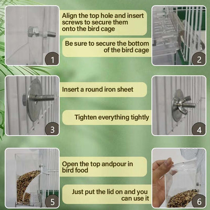 Automatic overflow protection Transparent bird feeder | Bowlift