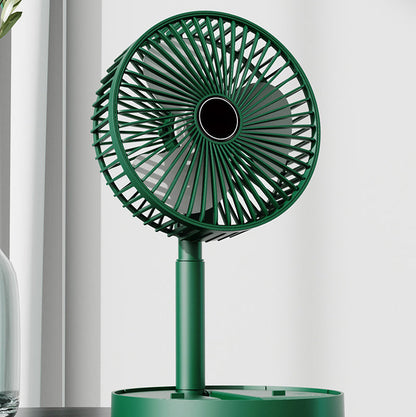 Telescopic folding fan