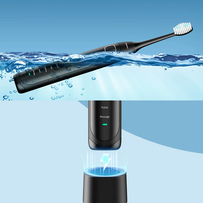 Skanto | Sonic Electric Toothbrush | 6 Modes & IPX7 Waterproof | White, Black, Pink