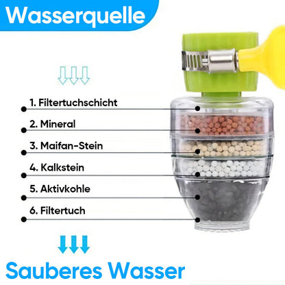 Multi-stage kitchen faucet filter