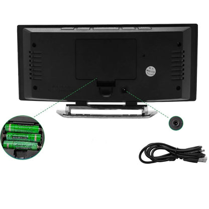 Skanto | Curved LED Digital Alarm Clock - Rass