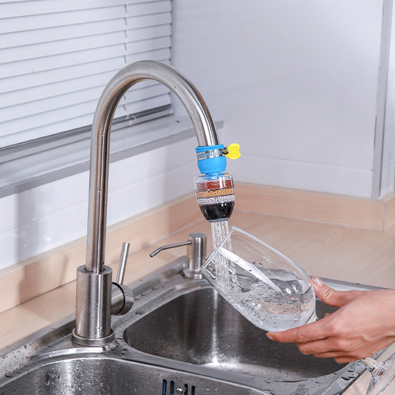 Multi-stage kitchen faucet filter