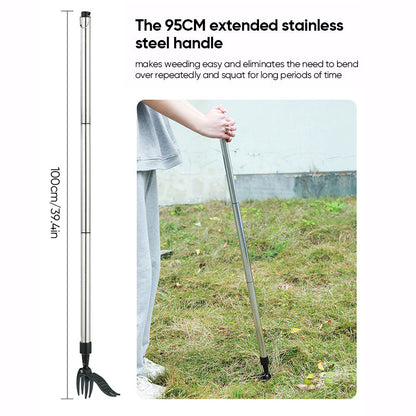 Stainless steel adjustable long handle detachable weed puller | Karnz