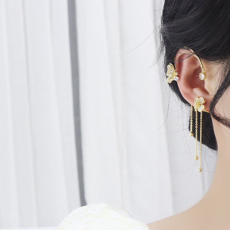Skanto | Butterfly Flower Rem Style Zircon Earrings