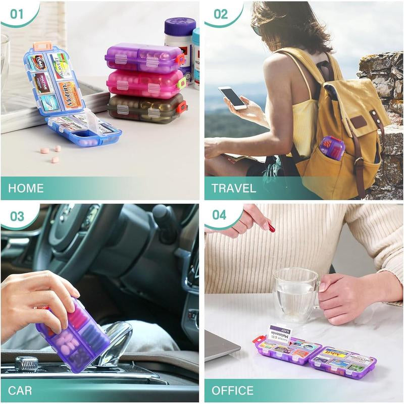 BowLift | Travel Pill Organizer Box (161 Labels for Customization)