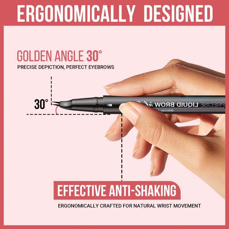 Skanto | 2-in-1 Dual-Ended Eyebrow Pencil with Micro-Fork Tip Applicator and Precision Brush Tip