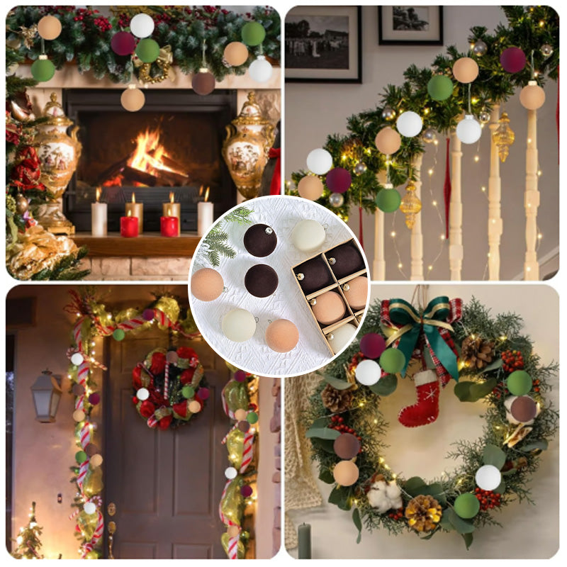 Brehn | Velvet Christmas ornaments. 12 pieces