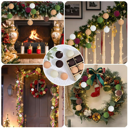 Brehn | Velvet Christmas ornaments. 12 pieces
