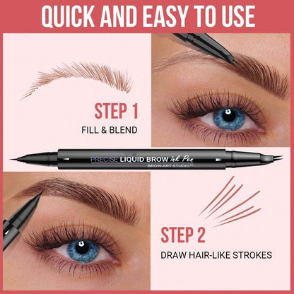 BowLift | 2-in-1 Dual-Ended Eyebrow Pencil with Micro-Fork Tip Applicator and Precise Brush Tip