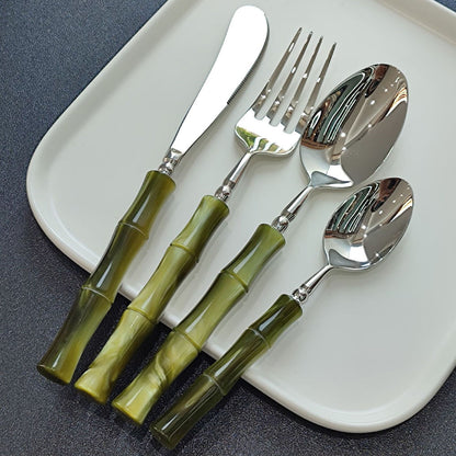 Zen Green Bamboo Cutlery Set | Karnz