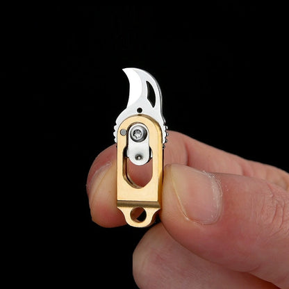 BowLift | Mini Brass Folding Claw - Pocket-Sized Express Opener