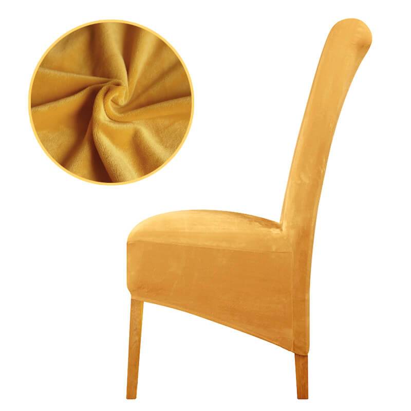 BowLift | Stretch Velvet XL Size Dining Chair Covers x4 | Soft. Stretchable & Non-Slip for Home Dining Room Decoration