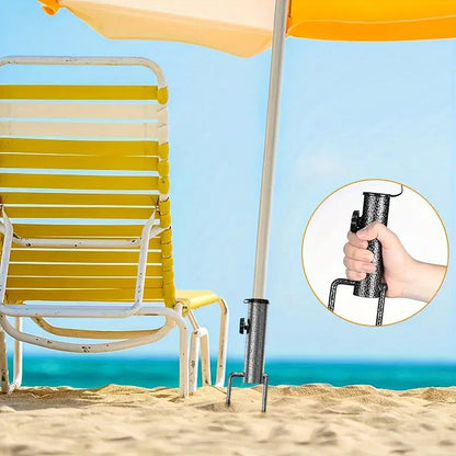 BowLift | Heavy-Duty Adjustable Spiral Ground Anchor Umbrella Holder