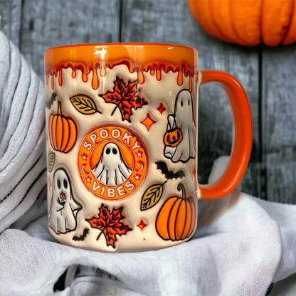 Skanto | Pumpkin Coffee Mug with Ghost