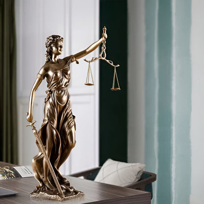 Statue of the Goddess of Justice – An elegant decorative sculpture of Justitia | Karnz