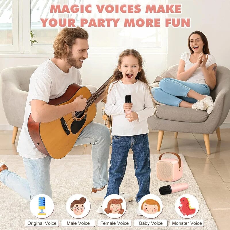 Mini Karaoke Machine with Wireless Microphones | Skanto