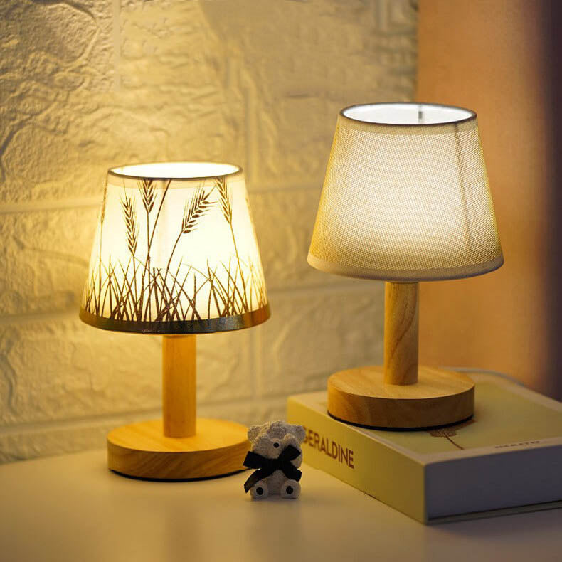 Skanto | Skanto Vintage Linen Lampshade 1-Light LED Table Lamp