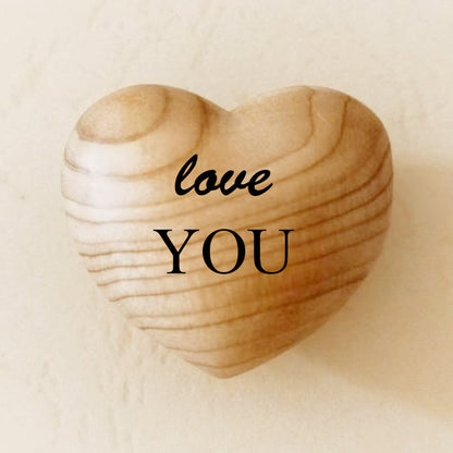 BowLift | Small Pocket Hug Wooden Heart Token