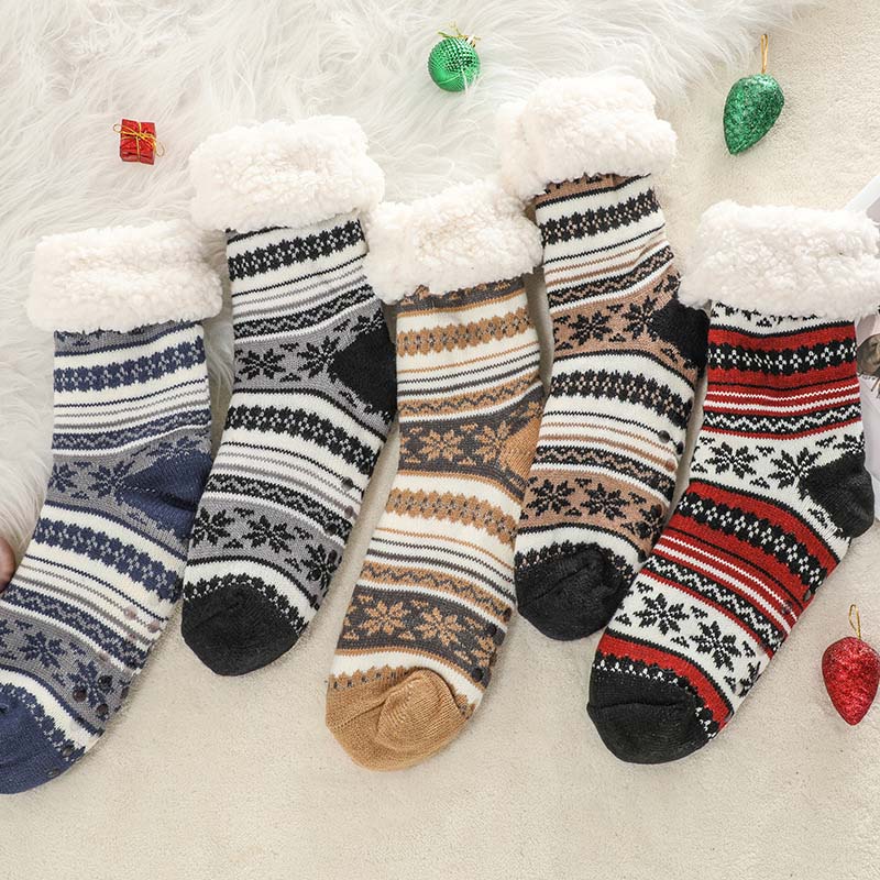 Skanto | Snowflake Ultra-Thick Cashmere Slipper House Socks