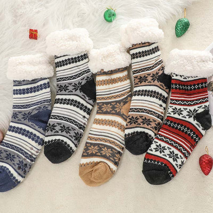 Skanto | Snowflake Ultra-Thick Cashmere Slipper House Socks