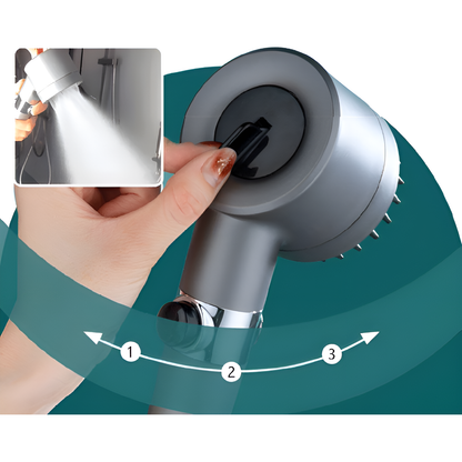 HydroPower Showerhead – High-pressure showerhead with 3 modes and massage brush | Bowlift
