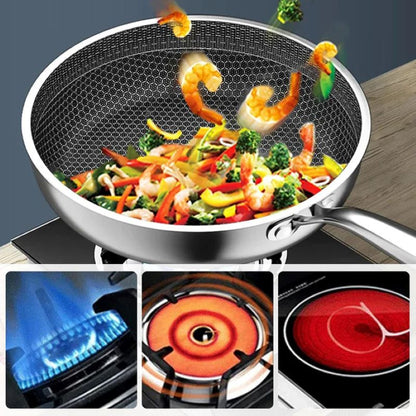 Skanto | Non-stick Stainless Steel Honeycomb Frying Pan
