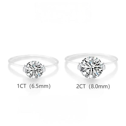Kalsten | S925 1-2 Carat Moissanite Invisible Band Ring