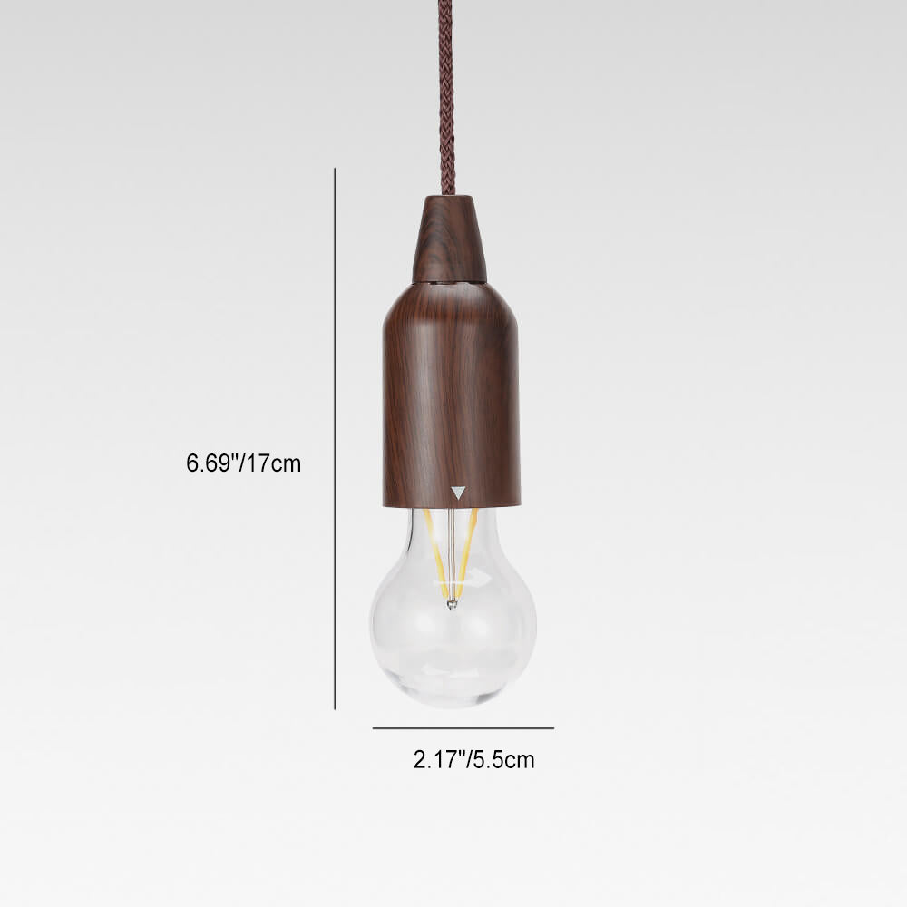 Retro Portable Waterproof Wood Cone Battery USB 1-Light Camping Outdoor Light | Skanto