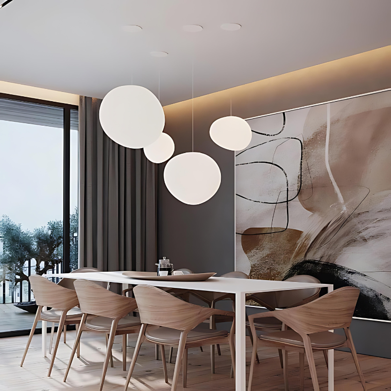 Skanto | Elegant Glass Pebble Pendant Light
