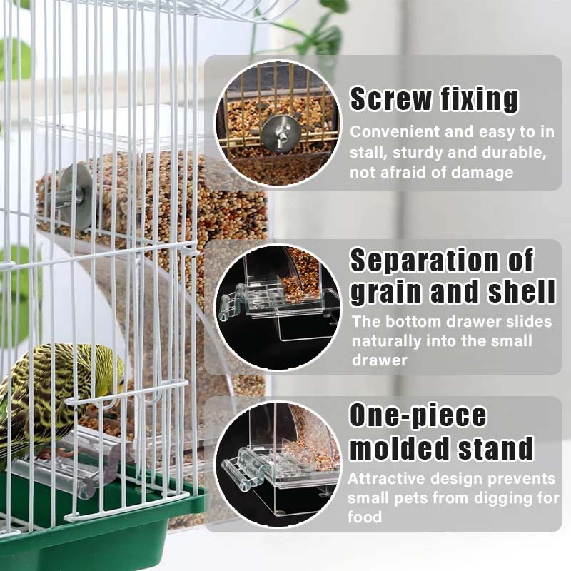 Automatic overflow protection Transparent bird feeder | Bowlift