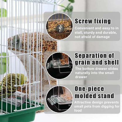 Automatic overflow protection Transparent bird feeder | Bowlift