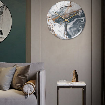 BowLift | Stylish Marble Wall Clock with Silent Mechanism