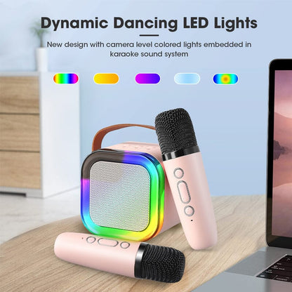 Mini Karaoke Machine with Wireless Microphones | Skanto