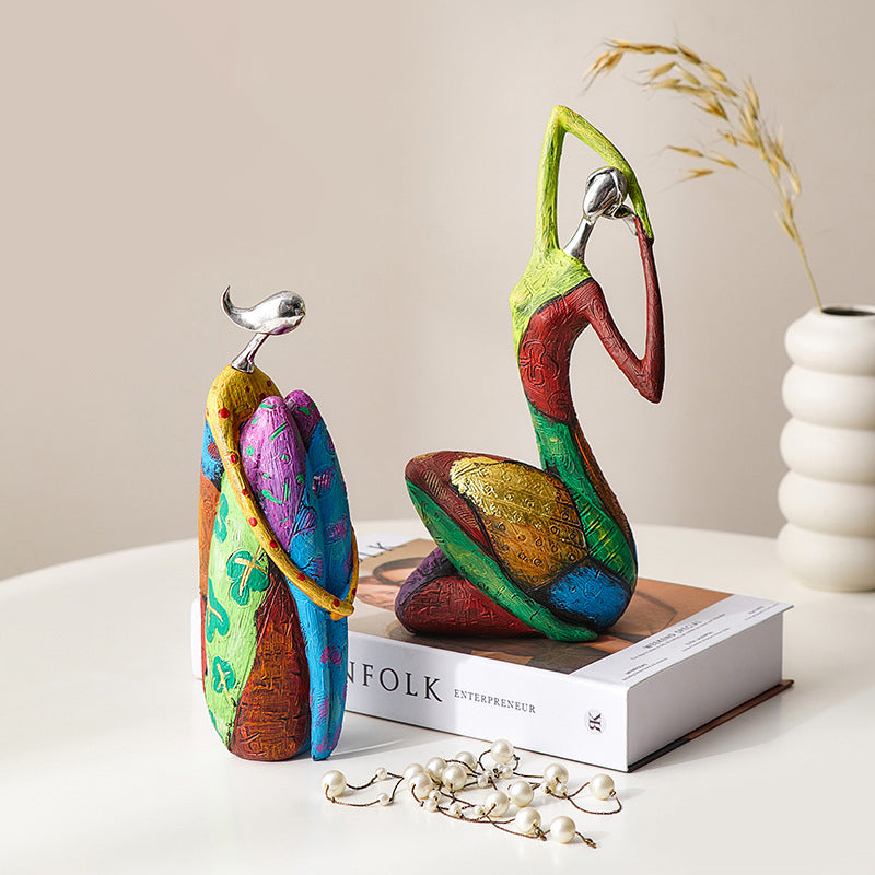 Abstract Colorful Woman Statue | Bowlift